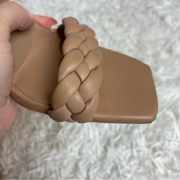 Paily Braided Double Strap High Heel Sandals | Nude Cafe - Picture 10 of 14